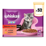 Whiskas Junior Comida húmeda en Gelatina para Gatitos Selección de Carnes
