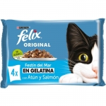 Felix Original Comida húmeda para gatos en Gelatina con Pescado