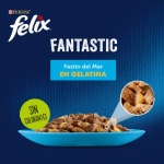 Felix Fantastic Comida húmeda para Gatos en Gelatina Selección de Pescados