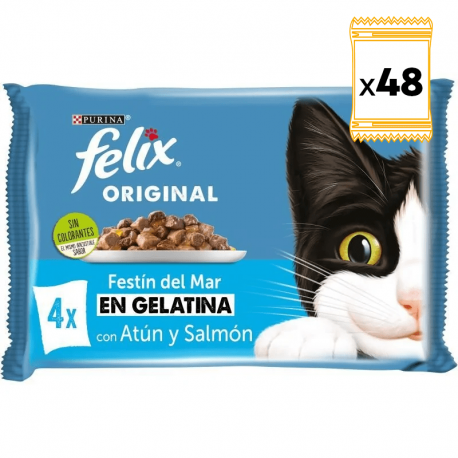Felix Original Comida húmeda para gatos en Gelatina con Pescado