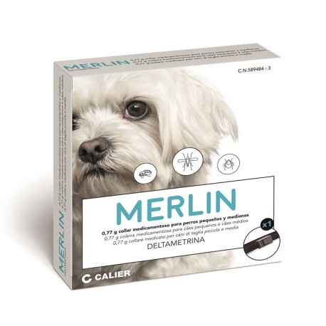 Calier Collar Antiparasitario Merlin para Perros Medianos y Pequeños