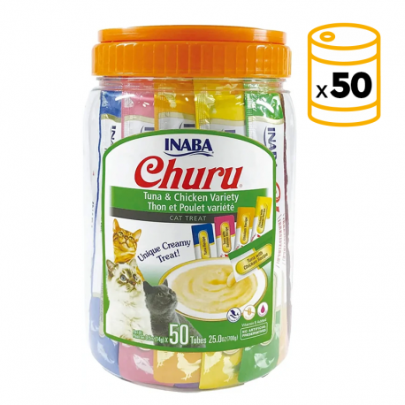 Pack Churu para gato adulto Pure Mix de Atun Con Pollo 50x14gr