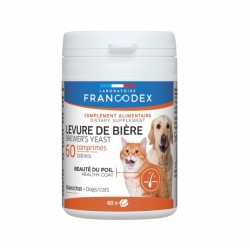 Francodex Comprimidos Levadura de Cerveza para Piel y Pelaje de Perros y Gatos