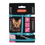 Zolux Kit Arnés y Correa Reflectante para Gatos Azul