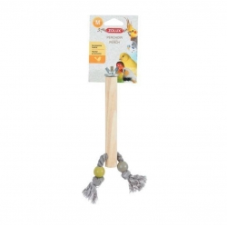 Zolux Percha de Madrea con Cuerdas para Pájaros