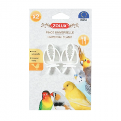 Zolux 2 Pinzas Universales Soporte de Comida para Pájaros