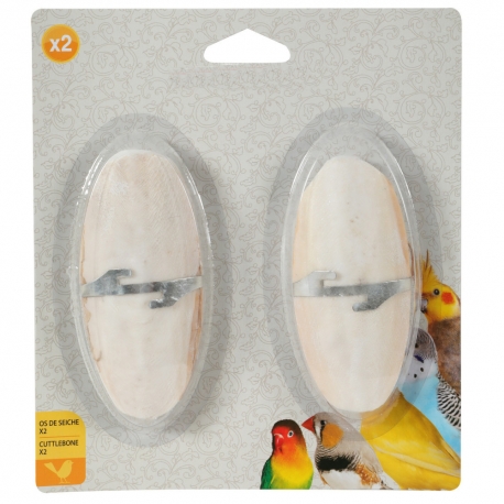 Zolux 2 Huesos de Jibia + Soporte para Pájaros