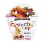 Zolux Crunchy Cup Snack Natural de Zanahoria, Alfalfa y Remolacha para Pequeños Mamíferos