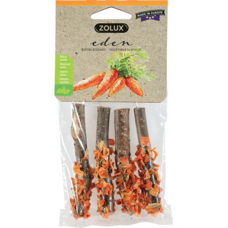 Zolux Eden Palitos de Madera con Zanahoria para Roedores