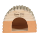 Zolux Caseta Redonda de Madera para Roedores Medianos Color Naranja