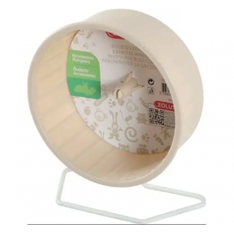 Zolux Rueda de Metal con Pata para Pequeños Mamífertos Color Beige