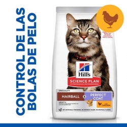 Hills Science Plan Hairball & Perfect Coat Pienso Para Gatos con Pollo