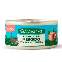 Wild Balance Estofado de Mercado Comida Húmeda Para Gatos con Pavo y Ternera