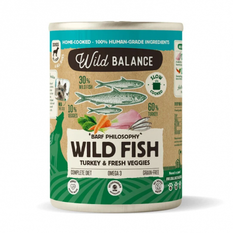 Wild Balance Barf Wild Fish Comida Húmeda Para Perros con Pescado Salvaje y Pavo