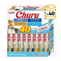 Pack Churu para gato adulto Pure Mix de Atún y Pollo 40x14gr
