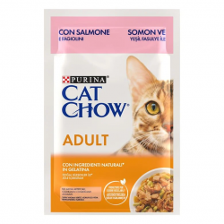 Purina Cat Chow Comida Húmeda en Gelatina para Gatos con Salmón