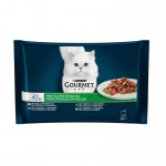 Gourmet Perle Mini Filetes en Salsa Comida Húmeda para Gatos con Carne y Verduras