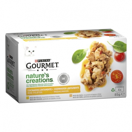 Gourmet Nature´s Creations Comida Húmeda para Gatos con Pollo y Pavo