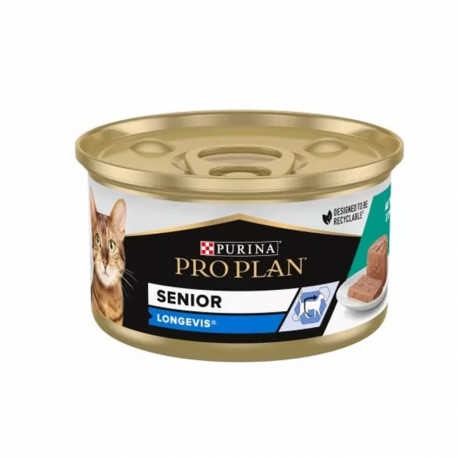 Pro Plan Senior Longevis Comida Húmeda en Mousse para Gatos +7 Años con Atún