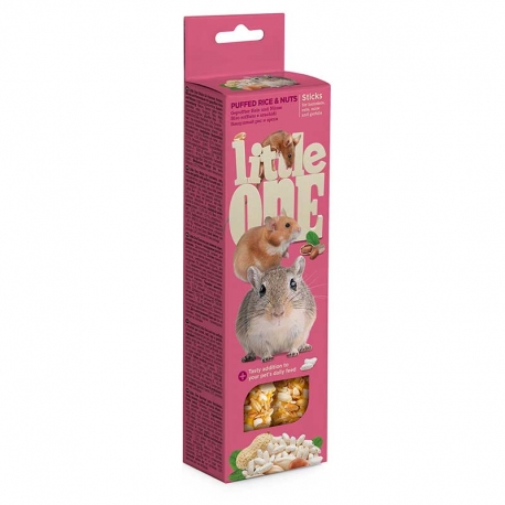 Little One Stick con Arroz Inflado y Nueces para Pequeños Mamíferos