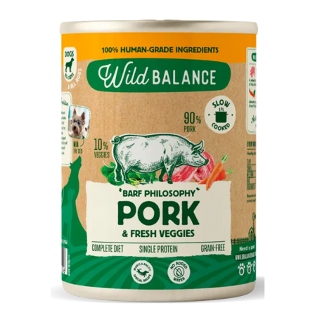 Wild Balance Barf Pork Comida Húmeda Para Perros con Cerdo