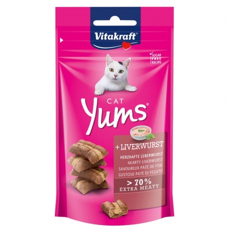 Vitakraft Yums Snack para Gatos Rellenos de Paté de Hígado