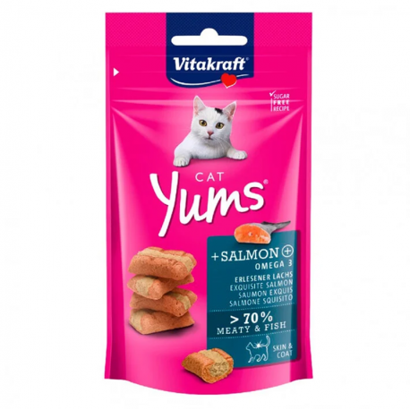Vitakraft Yums Snack para Gatos Rellenos de Salmón