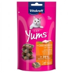 Vitakraft Yums Snack para Gatos Rellenos de Pollo y Hierba Gatera