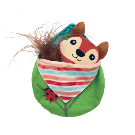 Kong Pull A Partz Ardilla de Peluche para Gatos 2 en 1 con Catnip