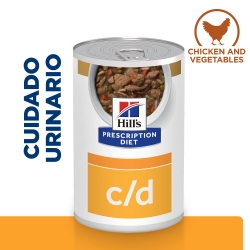 Hills Prescription Diet Urinary Care C/D Comida Húmeda para Perros con Pollo y Vegetales