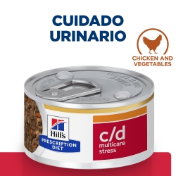 Pack de latas Hills c/d Urinary Stress para gatos con pollo