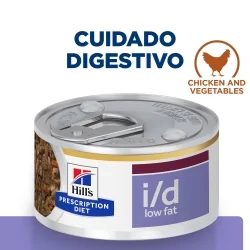 Hills Prescription Diet i/d Low Fat lata para perros de pollo estofado y verduras