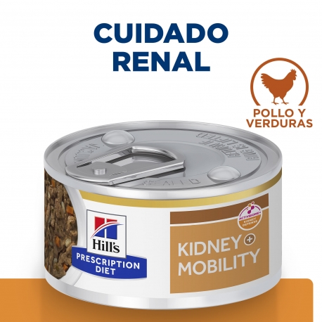 Pack Comida Húmeda Hills Prescription Diet K/D Mobility Estofado para gatos de Pollo y Verdura