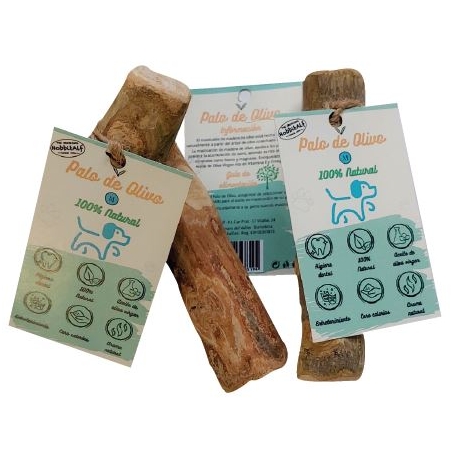 HobbitAlf Palo de Madera de Olivo Snack Mordedor para Perros