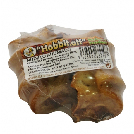 HobbitAlf Nudillos de Ternera Ahumado Snack para Perros