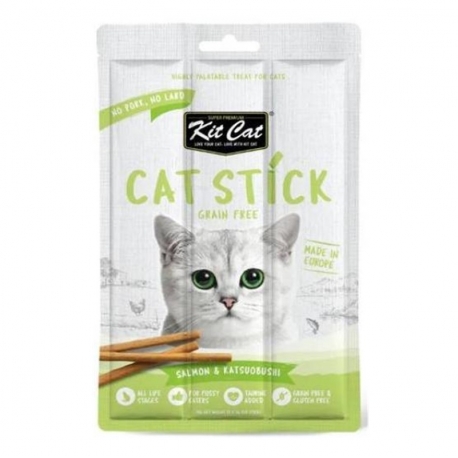 Kit Cat Cat Stick Salmón y Katsuobushi Snack para Gatos