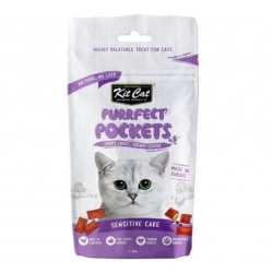Kit Cat Purrfect Pockets Snack para Gatos Sensitive Care