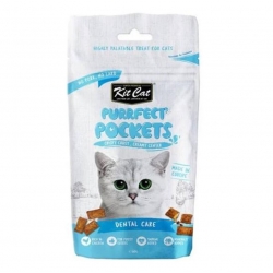 Kit Cat Purrfect Pockets Snack para Gatos Cuidado Dental