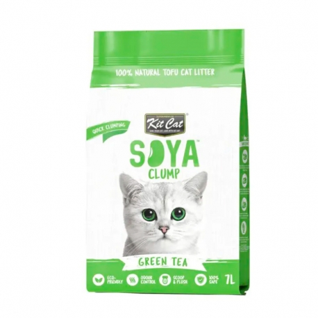 Kit Cat Arena para Gatos Eco SoyaClump Aroma Té Verde