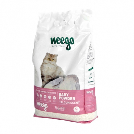 Weego Baby Powder Arena Aglomerante para Gatos Aroma Talco