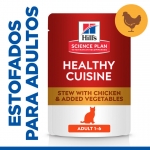 Hills Science Plan Healthy Cuisine Comida Húmeda para Gatos Adultos Estofado de Pollo
