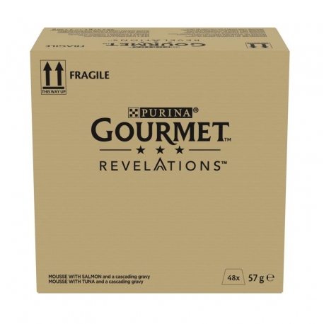 Gourmet Revelation Megapack Comida Húmeda en Mousse para Gatos con Salmón y Atún