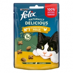 Felix Naturally Delicious Snack para Gatos con Pollo
