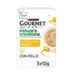 Gourmet Natures Creations Puree Snack Cremoso para Gatos con Pollo