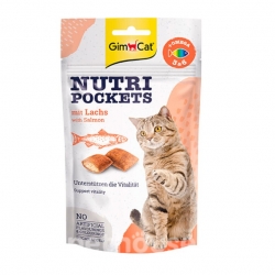 GimCat Nutri Pockets Snack para Gatos Omega 3 con Salmón