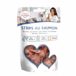 Max&Bella Snack para Gatos Finas Tiras de Salmón