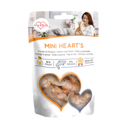 Max&Bella Snack para Gatos Mini Corazones con Pollo y Pescado