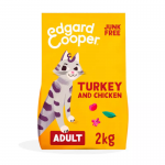 Pienso para gatos adultos Edgard & Cooper con pavo y pollo fresco