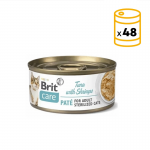 Brit care cat sterilized pate atun con gambas latas para gato
