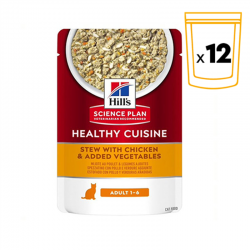 Hills Science Plan Healthy Cuisine Comida Húmeda para Gatos Adultos Estofado de Pollo